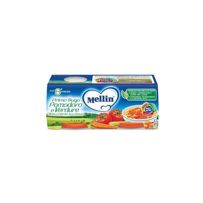 Mellin Primo Sugo Pomodoro E Verdure 2x80g Mellin Primo Sugo Pomodoro E Verdure 2x80g