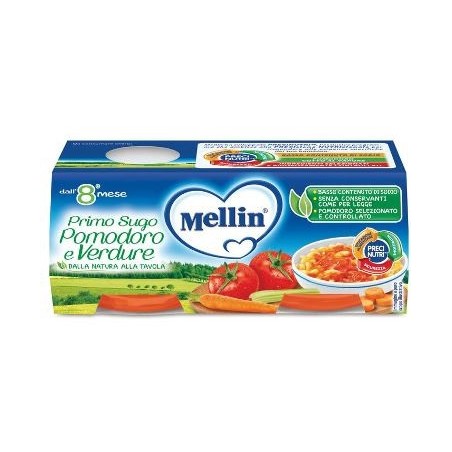 Mellin Primo Sugo Pomodoro E Verdure 2x80g