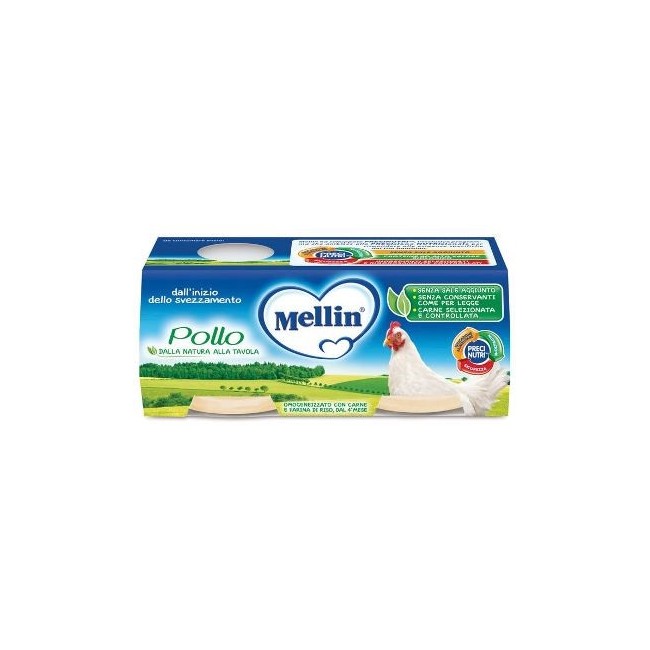 Mellin Omogeneizzato Con Carne Di Pollo 2x80g Mellin Omogeneizzato Con Carne Di Pollo 2x80g