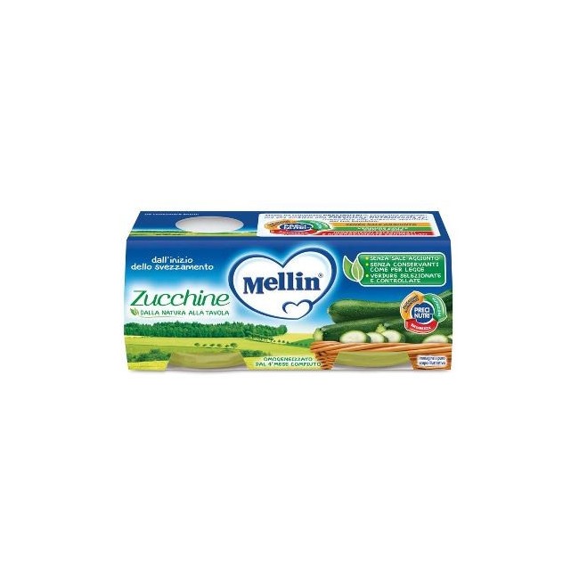 Mellin Omogeneizzato Di Zucchine 2x80g Mellin Omogeneizzato Di Zucchine 2x80g