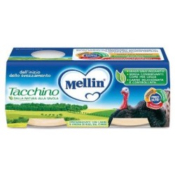 Mellin Omogeneizzato Con Carne Di Tacchino 2x80g