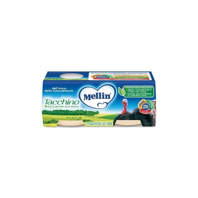 Mellin Omogeneizzato Con Carne Di Tacchino 2x80g Mellin Omogeneizzato Con Carne Di Tacchino 2x80g