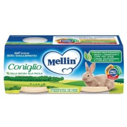 Mellin Omogeneizzato Con Carne Di Coniglio 2x80g