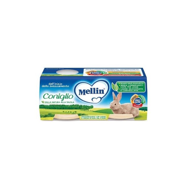 Mellin Omogeneizzato Con Carne Di Coniglio 2x80g Mellin Omogeneizzato Con Carne Di Coniglio 2x80g