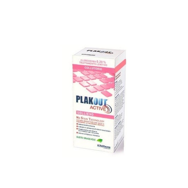 Polifarma Plakout Active Sollievo Collutorio 200ml Polifarma Plakout Active Sollievo Collutorio 200ml