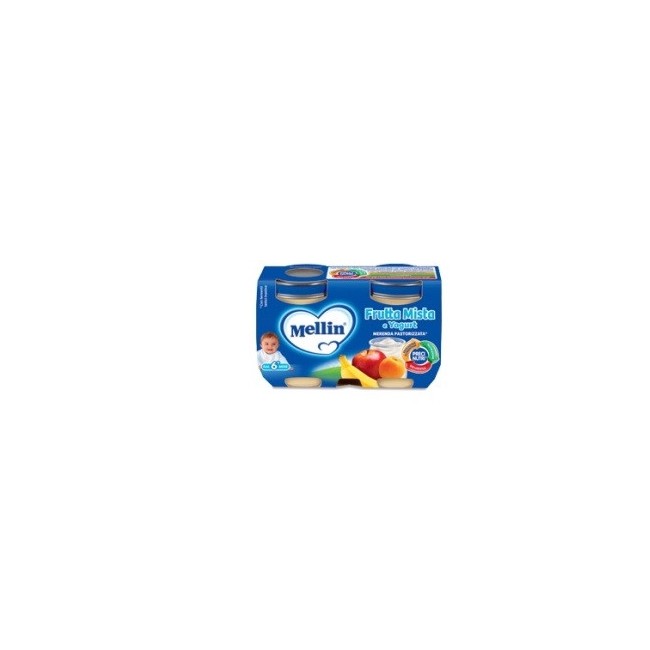 Mellin Merenda Con Frutta Mista E Yogurt 2x120g Mellin Merenda Con Frutta Mista E Yogurt 2x120g