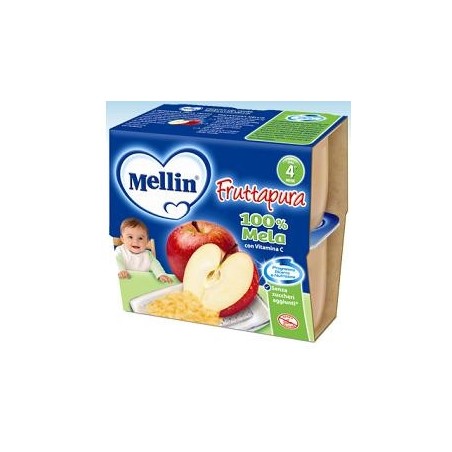 Mellin Fruttapura Merenda Al Gusto Mela 4x100g Mellin Fruttapura Merenda Al Gusto Mela 4x100g