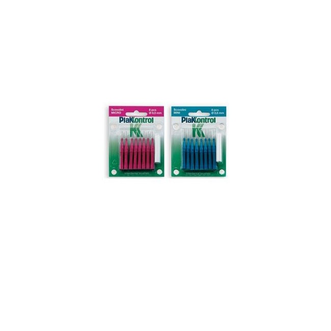 Plakkontrol Scovolino Micro 0,5 Mm 8 Pezzi + Manico Plakkontrol Scovolino Micro 0,5 Mm 8 Pezzi + Manico