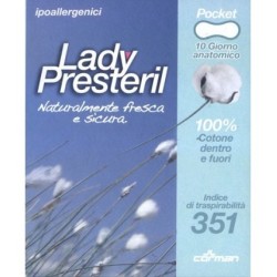 Lady Presteril 10 Assorbenti Anatomici Pocket