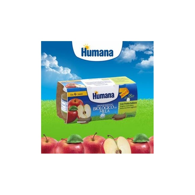 Humana Omogeneizzato Biologico Gusto Mela 2 X 80 Gr Humana Omogeneizzato Biologico Gusto Mela 2 X 80 Gr