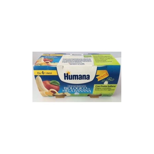 Humana Omogeneizzato Biologico Gusto Mela E Banana 2 X 80 Gr Humana Omogeneizzato Biologico Gusto Mela E Banana 2 X 80 Gr