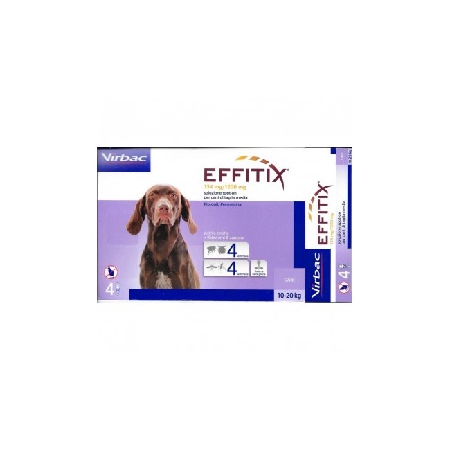 Effitix Spot On Cani Medi 134mg/1200mg 4 Pipette