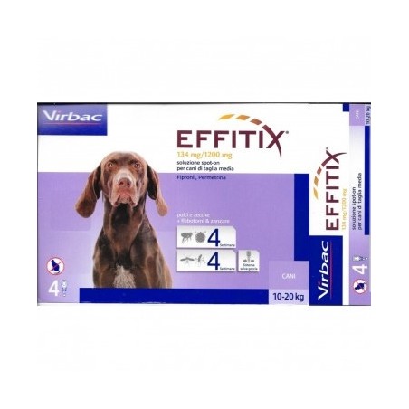 Effitix Spot On Cani Medi 134mg/1200mg 4 Pipette Effitix Spot On Cani Medi 134mg/1200mg 4 Pipette