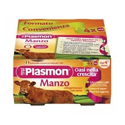 Plasmon Omogeneizzato Al Manzo 4 Vasetti 80 Grammi