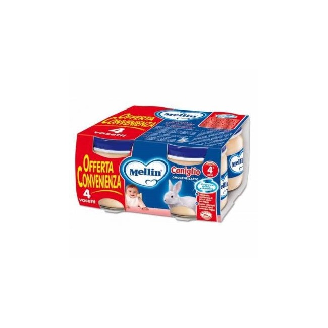 Mellin Omogeneizzati Al Coniglio 4 X 80 Gr - Para-Farmacia Bosciaclub