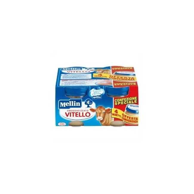 Mellin Omogeneizzati Al Vitello 4 X 80 Gr Mellin Omogeneizzati Al Vitello 4 X 80 Gr
