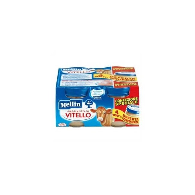 Mellin Omogeneizzati Al Vitello 4 X 80 Gr - Para-Farmacia Bosciaclub