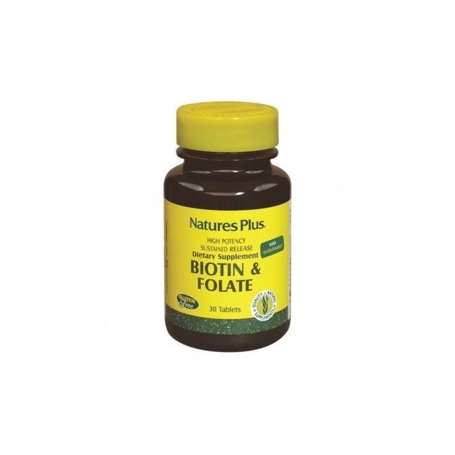 Nature's Plus Biotina & Folate 90 Tavolette Nature's Plus Biotina & Folate 90 Tavolette
