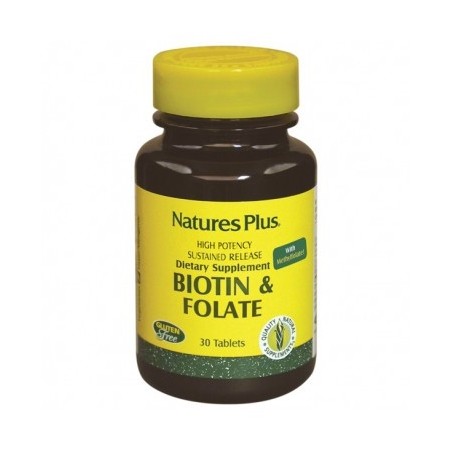 Nature's Plus Biotina & Folate 90 Tavolette Nature's Plus Biotina & Folate 90 Tavolette