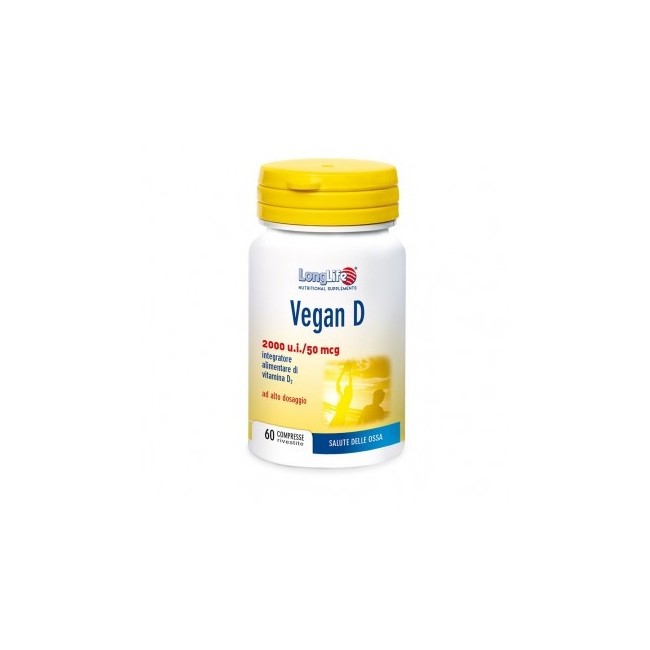 Longlife Vegan D 2000 U.I. 60 Compresse Longlife Vegan D 2000 U.I. 60 Compresse