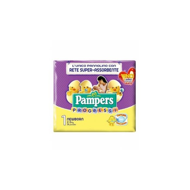 Pampers 28 Pannolini Progressi 1 2-5 Kg Pampers 28 Pannolini Progressi 1 2-5 Kg