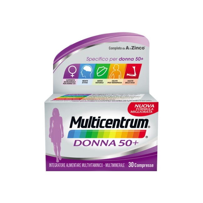 Multicentrum Donna 50+ 30 Compresse 6 Pezzi Multicentrum Donna 50+ 30 Compresse 6 Pezzi