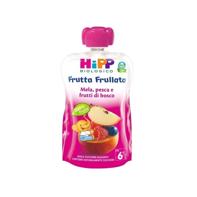 Hipp Frutta Frullata Mela Pesca Frutti Di Bosco Hipp Frutta Frullata Mela Pesca Frutti Di Bosco