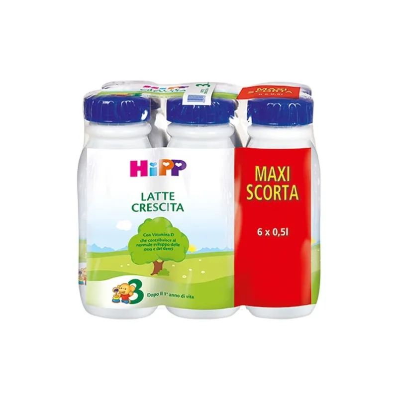 Hipp 3 Latte Di Crescita per bambini dal primo anno 6x500ml - Para