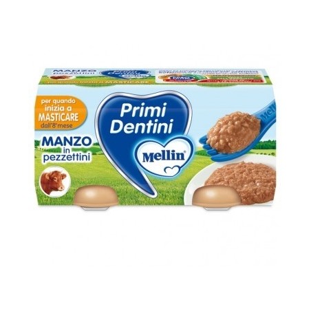 Mellin Primi Dentini Manzo 2x80g Mellin Primi Dentini Manzo 2x80g