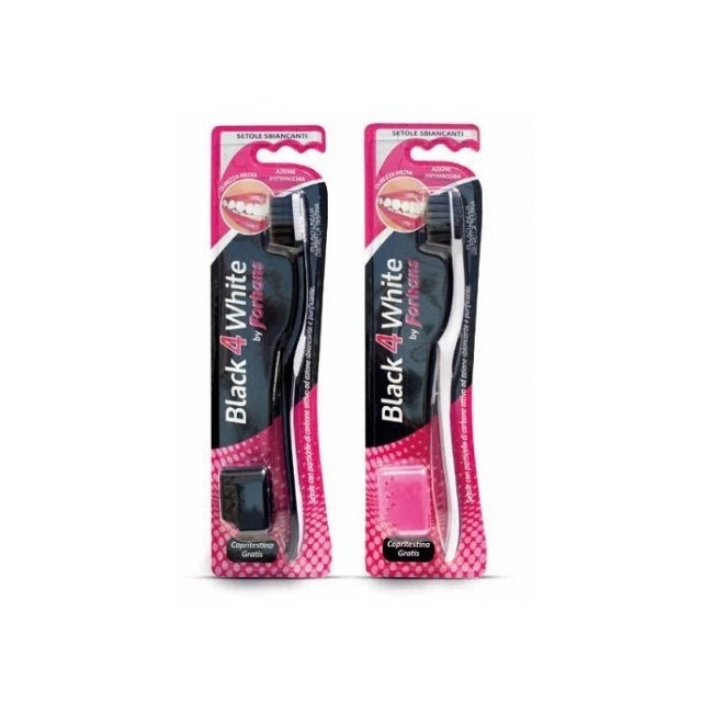 Forhans Spazzolino Black4white Setole Carbone Forhans Spazzolino Black4white Setole Carbone
