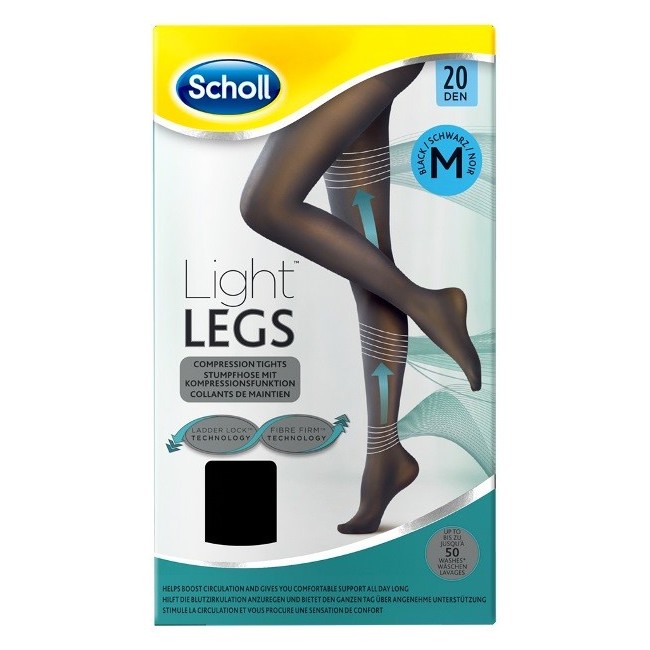 Scholl light legs calze compressione 20 denari L nero Scholl light legs calze compressione 20 denari L nero