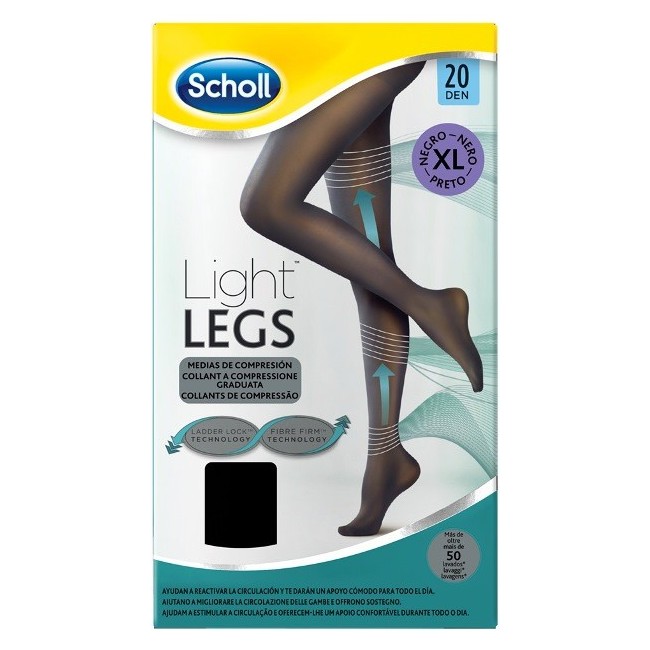 Scholl light legs calze compressione 20 denari L nero Scholl light legs calze compressione 20 denari L nero