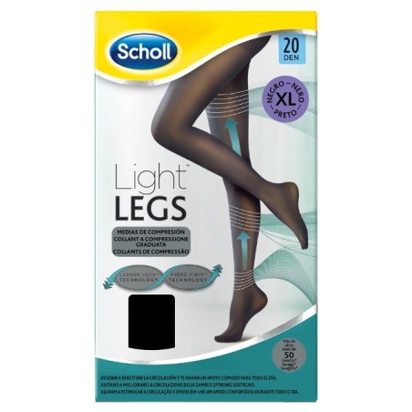 Scholl light legs calze compressione 20 denari L nero Scholl light legs calze compressione 20 denari L nero