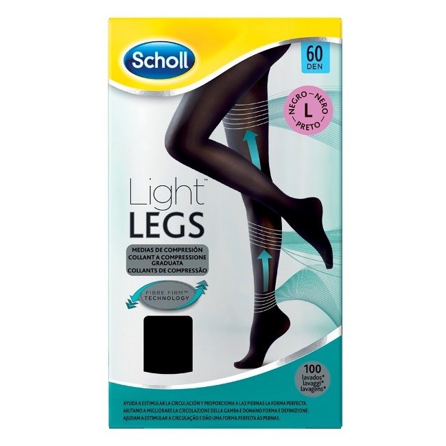 Scholl light legs calze compressione 60 denari L nero Scholl light legs calze compressione 60 denari L nero