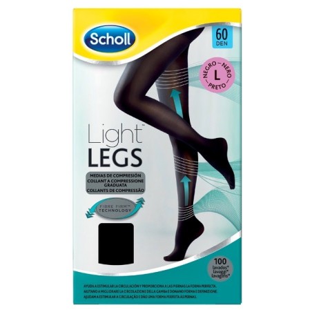 Scholl light legs calze compressione 60 denari L nero Scholl light legs calze compressione 60 denari L nero