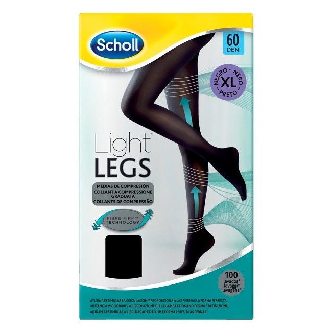 Scholl light legs calze compressione 60 denari L nero Scholl light legs calze compressione 60 denari L nero