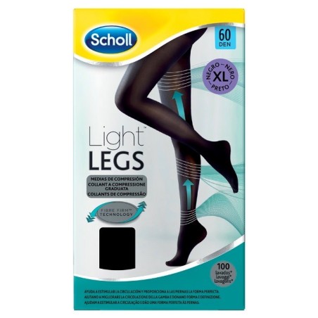 Scholl light legs calze compressione 60 denari L nero Scholl light legs calze compressione 60 denari L nero
