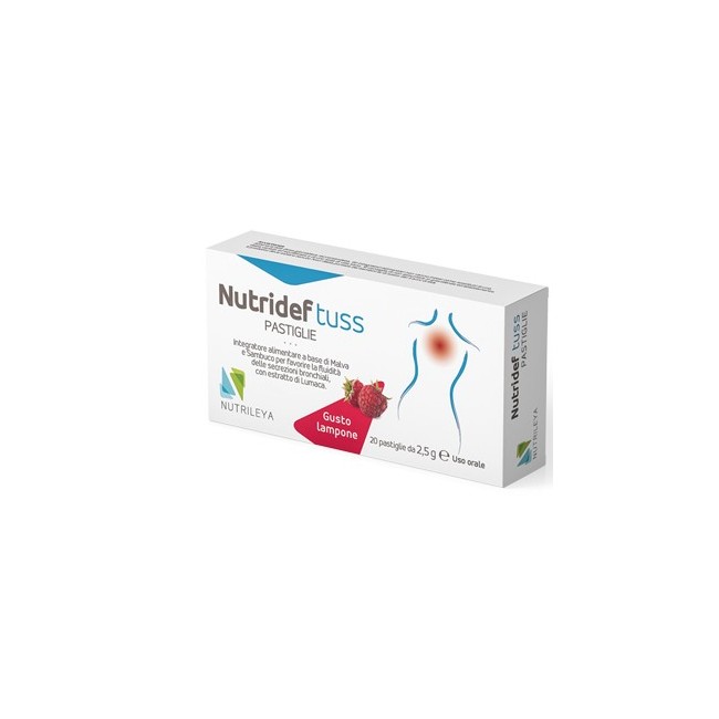 Nutrileya Nutridef tuss 20 pastiglie al lampone per la tosse Nutrileya Nutridef tuss 20 pastiglie al lampone per la tosse