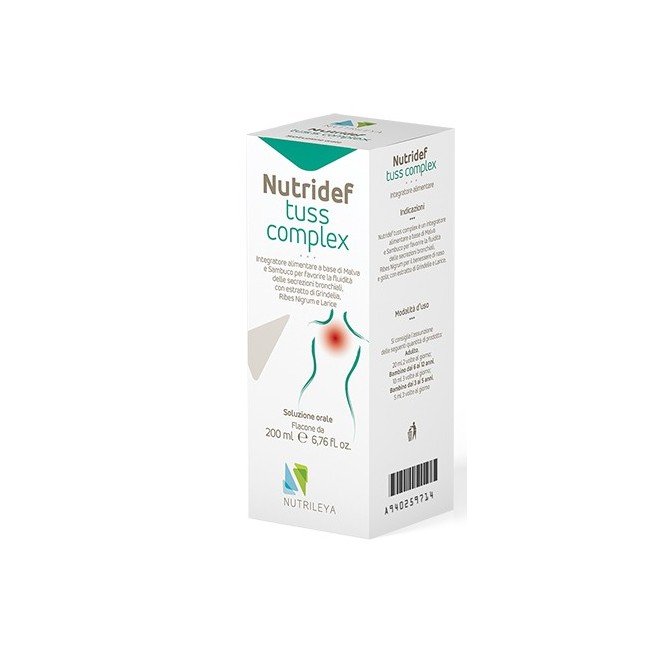 Nutridef tuss complex sciroppo per la tosse grassa 200 ml Nutridef tuss complex sciroppo per la tosse grassa 200 ml