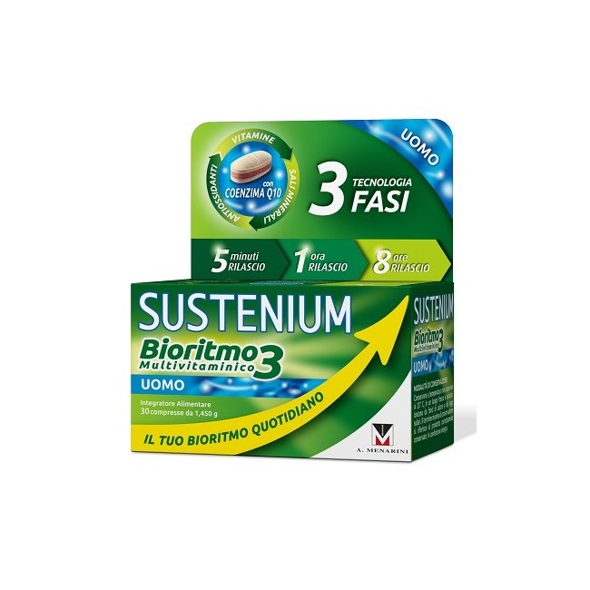 Sustenium bioritmo3 uomo adulto integratore 30 compresse Sustenium bioritmo3 uomo adulto integratore 30 compresse