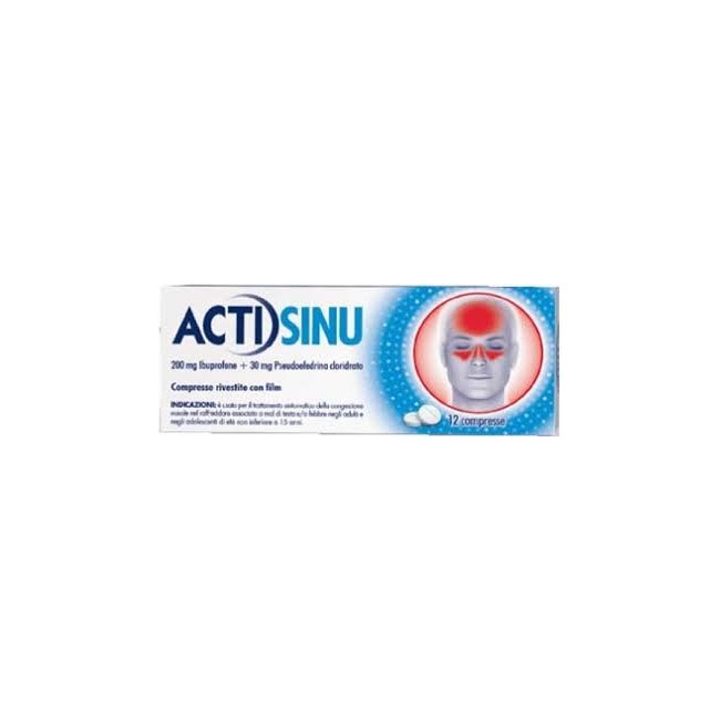 Actisinu 200mg+30mg 12 Compresse