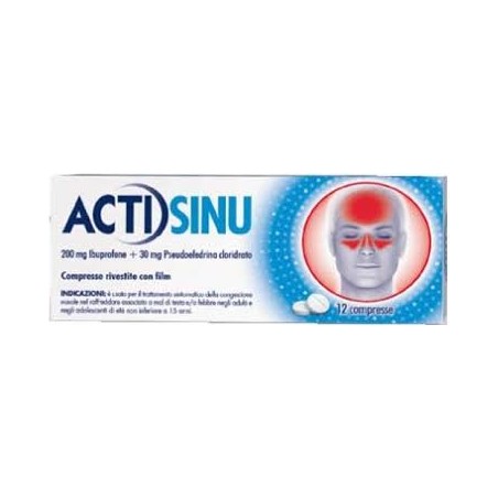 Actisinu 200mg+30mg 12 Compresse