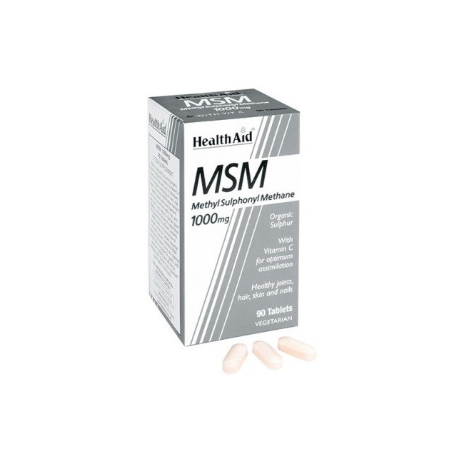 Healthaid MSM Zolfo 90 capsule per pelle e capelli Healthaid MSM Zolfo 90 capsule per pelle e capelli