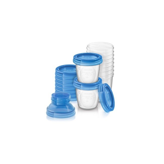 Avent set completo di contenitori per il latte materno