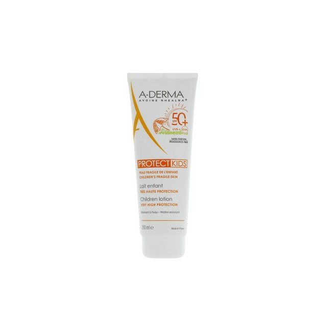 Aderma protect latte kids protezione solare bambino 50+ 250 ml Aderma protect latte kids protezione solare bambino 50+ 250 ml