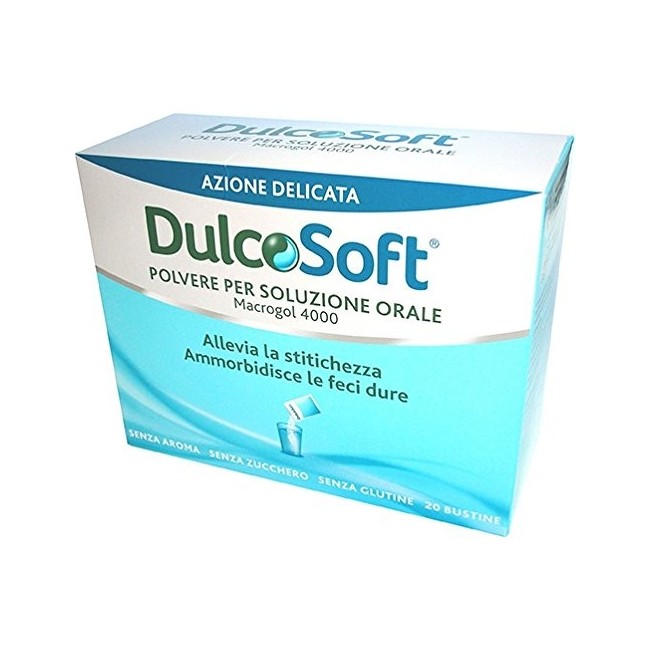 Dulcosoft polvere lassativo a base di Macrogol 20 bustine Dulcosoft polvere lassativo a base di Macrogol 20 bustine