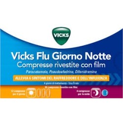 VICKS FLU GIORNO NOTTE*12 cpr giorno + 4 cpr notte