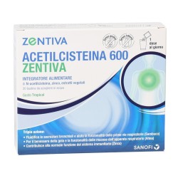 Acetilcisteina 600 zentiva 20 bustine gusto tropical
