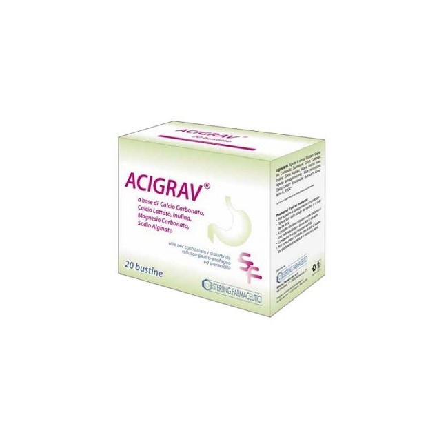 Acigrav 20 bustine integratore antiacido Acigrav 20 bustine integratore antiacido
