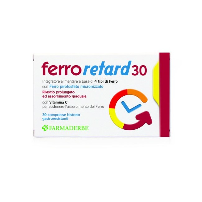 Farmaderbe Ferro retard 30 compresse Farmaderbe Ferro retard 30 compresse